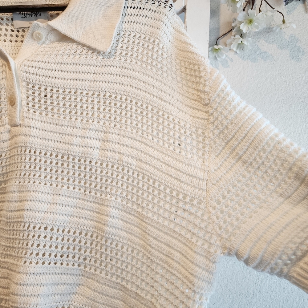 STITCHES & STRIPES REVOLVE TAYLIN POLO IN CHALK COLOR WOMENS SIZE XL NWOT - Picture 11 of 15